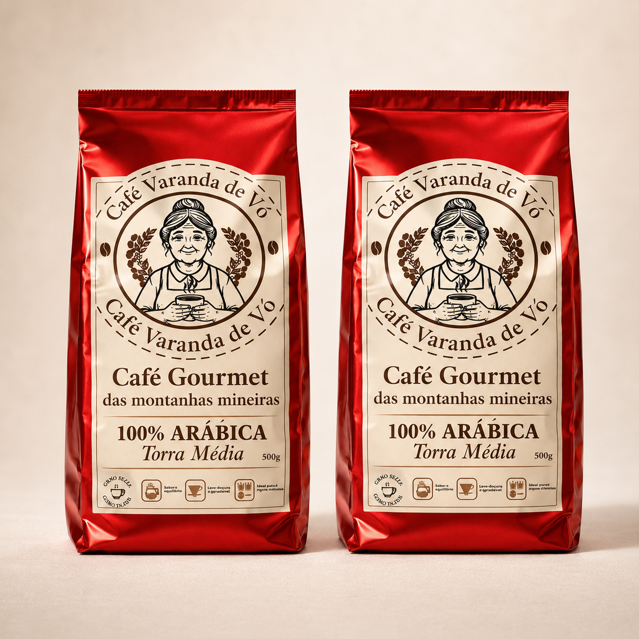 Kit com 2 pacotes de Café Varanda de Vó 500g